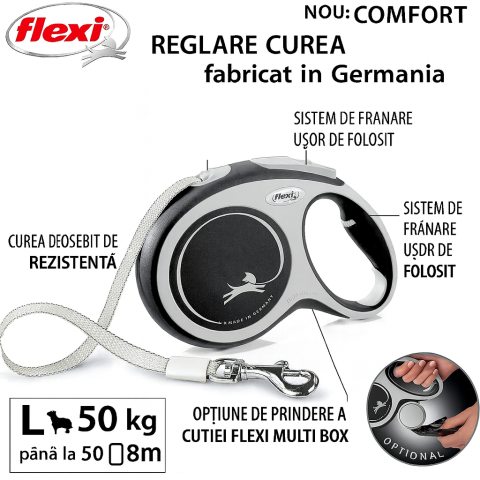 Lesă retractabilă bandă 8 m L, câini până la 50 kg [4]