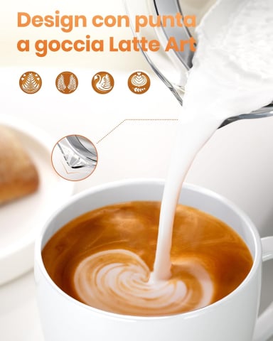 Spumator de Lapte Electric Morpilot| Spumă Fină și Rapidă pentru Cappuccino, Latte, Ciocolată Caldă [1]