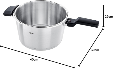 Oală sub presiune Fissler Vitaquick Premium 6 L, inox, 2 trepte gătire [4]