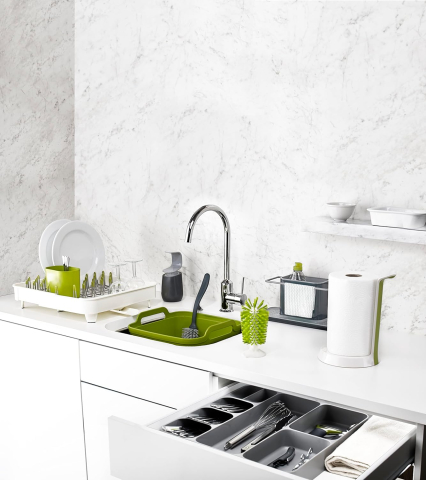 Joseph Joseph Caddy Mare – Organizator Chiuvetă, Gri Închis [4]