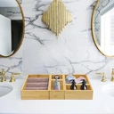 Organizator Cosmetice Bambus 5 Piese – Sansibar Sylt, Natural [2]