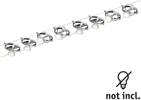 Sistem de Iluminat pe Cablu Cardan Paulmann 941.53, max. 8×10W GU5.3, Metal, Pentru Pereți și Tavane [2]