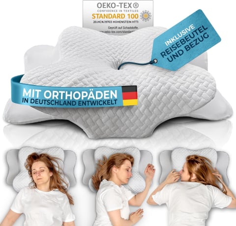 Casă - Pernă Ortopedică Memory Foam pentru Dureri Cervicale – Glückstoff®