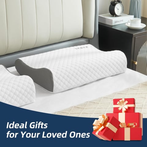 Perne - Pernă Ortopedică Memory Foam – Suport Cervical Reglabil | Pentru Dormit pe Spate, Lateral sau pe Burtă | Înălțime și Fermitate Ajustabile | 60 x 35 cm