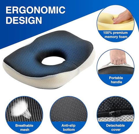 Perna tip gogoșar Vivisuyou – Anti-durere coccis & hemoroizi, 40x40 cm [2]