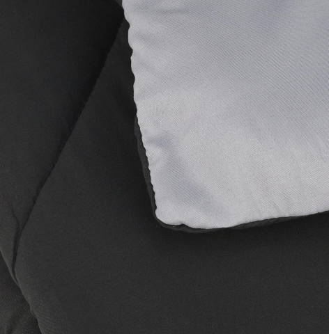 Pilotă Reversibilă 140×200 cm, Microfibră – Amazon Basics Gri/Negru [1]