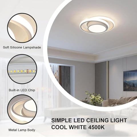 Plafonieră LED Rotundă 32W, 2350 lm, Lumină Neutră 4500K – Comely Ø 280 mm [2]
