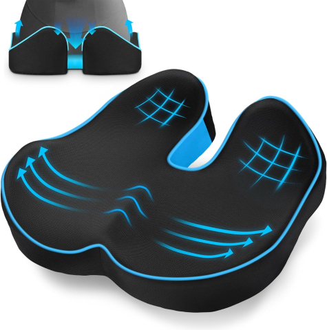 Ofertă Săptămânală - Pernă ergonomică din spumă de memorie pentru scaun – confort birou, gaming sau auto – POOTACK