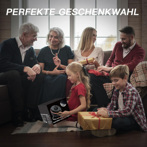 Proiector cer înstelat Ainael Galaxy, efect meteori, rotație 180°, lumini ambientale pentru dormitor [1]