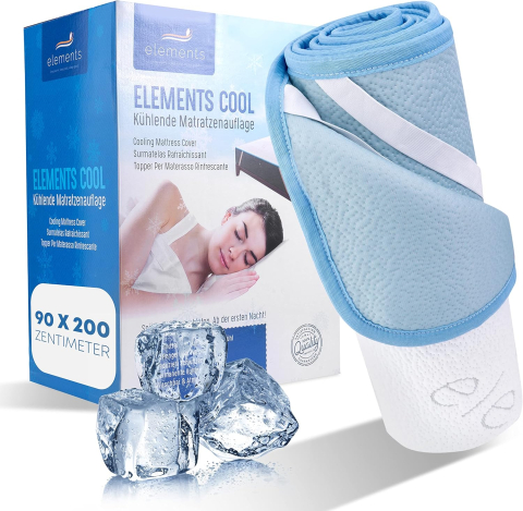 Pături și cuverturi - Protecție Saltea Premium cu Efect de Răcire – Topper Climatizant pentru Nopți Fierbinți, 80 x 200 cm