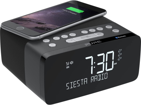 Radio Ceas Bluetooth DAB+ cu Încărcare Wireless Qi și Ecran CrystalVue+ Pure Siesta Charge – , Graphite [1]