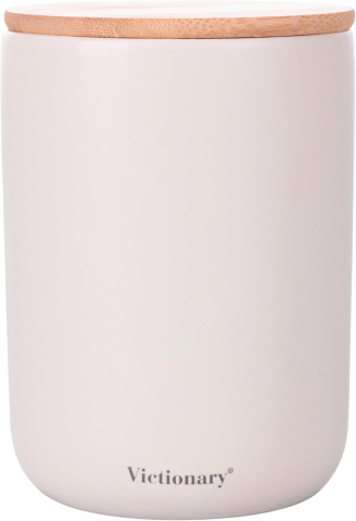 Recipient ceramic pentru sare cu capac din bambus, 700 ml – Villa d'Este Home Tivoli Victionary [1]