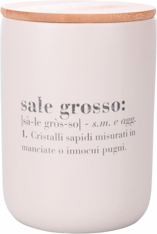 Recipiente depozitare și pentru deplasare - Recipient ceramic pentru sare cu capac din bambus, 700 ml – Villa d'Este Home Tivoli Victionary