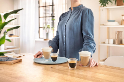 Pahare Espresso De’Longhi – Set 2 buc., Pereți Dubli, Sticlă Termică, Premium [1]