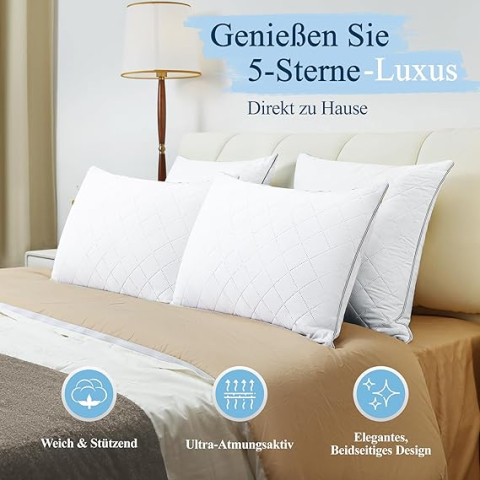 Set 2 perne 40x80 cm – microfibră 950 g, hipoalergenice & Oeko-Tex – Orange Wave [2]