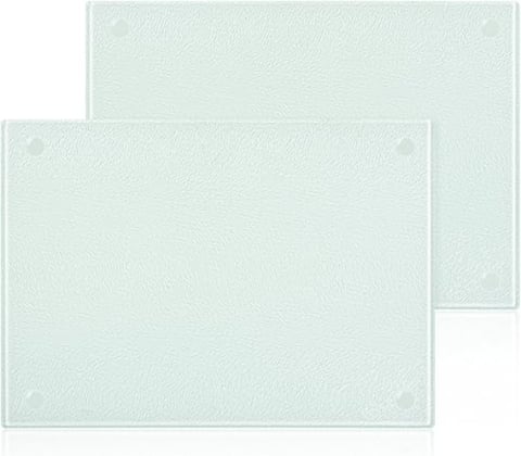 Bucătărie - Set 2 Tocătoare din Sticlă Securizată 28×20 cm – Antibacteriene & Termorezistente