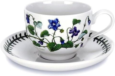 Set 6 Cești Tradiționale Portmeirion Botanic Garden, 0,2 L – Diverse Motive Florale, Fabricate în Anglia [5]