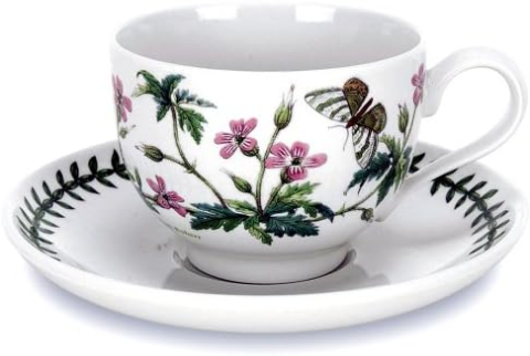 Set 6 Cești Tradiționale Portmeirion Botanic Garden, 0,2 L – Diverse Motive Florale, Fabricate în Anglia [1]