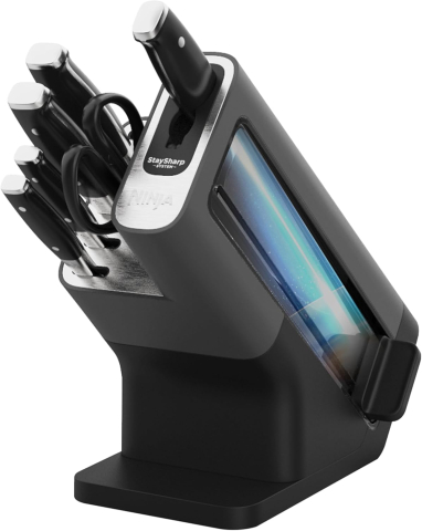 Ustensile de bucătărie - Set Cuțite Ninja Foodi StaySharp – Bloc cu Ascuțitor Integrat, 6 piese, Inox German