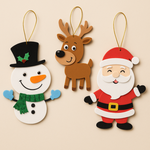 Ornamente Crăciun din spumă – set 3 bucăți, modele mixte [3]