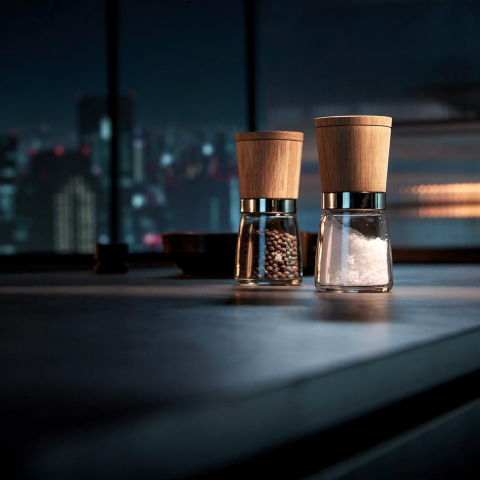 WMF Set Râșnițe Sare și Piper – Stejar, Ceramic Reglabil, 13.8 cm [1]