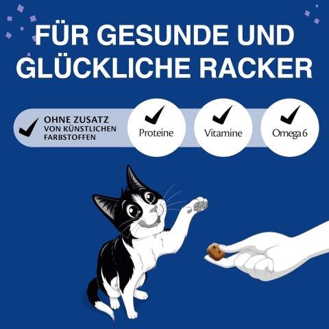 Felix Knabber Mix Original & Beach Fun – 16×60 g, Snack Crocant pentru Pisici [2]