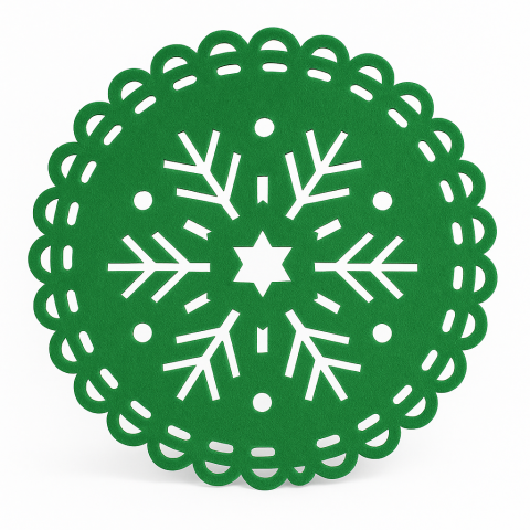 Placemat Crăciun D35 – suport din fetru cu fulg decupat [1]