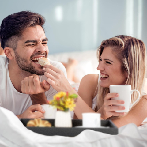 Tavă Servire Bambus & MDF Relaxdays – 40.5×28 cm, Margine Înaltă, Negru/Natural [4]