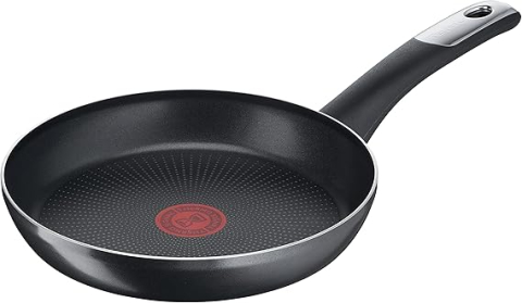 Tăvi și tigăi - Tefal Hard Titanium Essential 28 cm – Tigaie Antiaderentă Titanium 2x, Thermo-Signal, Made in France