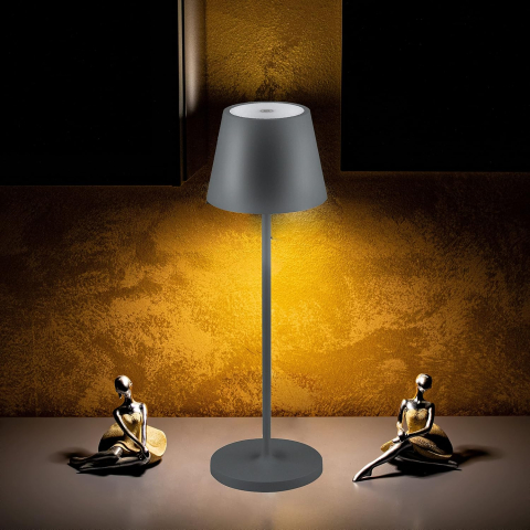 Lămpi și corpuri de iluminat - Lampă LED Wireless Dimmable V-TAC – Reîncărcabilă, Touch Control, IP54, 4400 mAh, 3000K, Gri