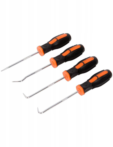 Produse - Set cârlige și dornuri monteur 4 piese – oțel Cr-V, vârfuri precise, mânere ergonomice antialunecare – Werckmann