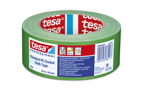 Benzi de reparații - Bandă adezivă pentru reparații, verde, 25m x 50mm, Tesa - 4688
