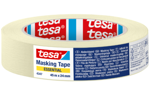 Produse - Bandă de mascare Essential, maro, 45m x 24mm - Tesa 4347