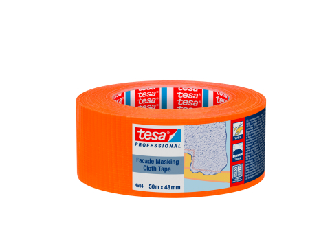 Mascare - Bandă de mascare pentru fațadă, portocaliu, 33m x 48mm - Tesa 4694