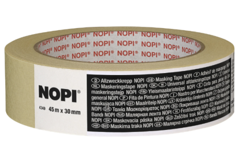Produse - Bandă de mascare NOPI, maro, 45m x 30mm- Tesa 4349 - Tesa