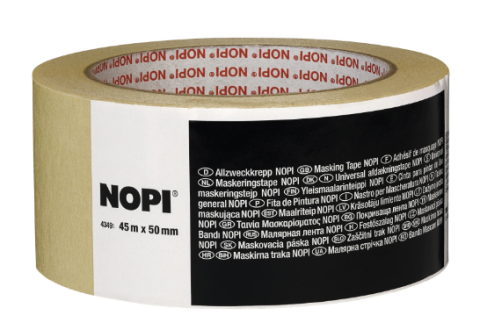 Produse - Bandă de mascare NOPI, maro, 45m x 50mm- Tesa 4349
