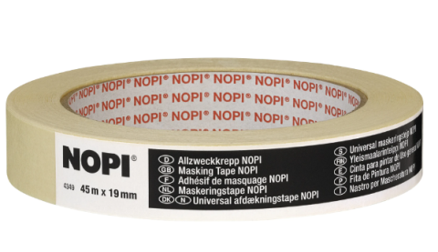 Produse - Bandă de mascare NOPI, maro, 50m x 25mm- Tesa 4349