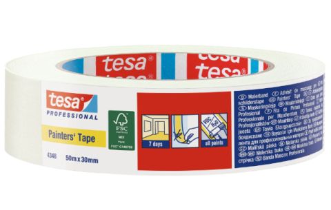 Produse - Bandă de mascare Professional Painters' Tape, maro, 50m x 30mm - Tesa 4348