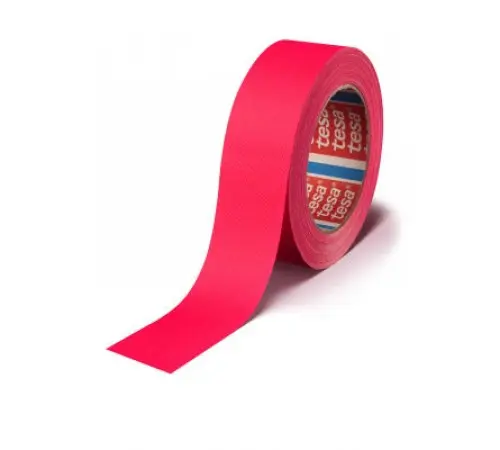 Produse - Bandă textilă laminată cu pastă acrilică, roz fluorescent, 25m x 25mm - Tesa 4671
