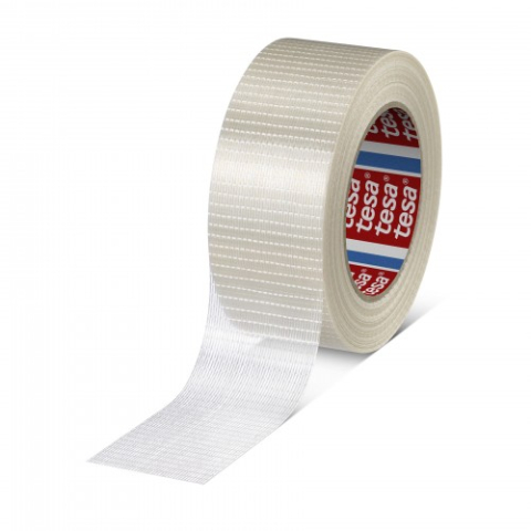 Benzi fibră de sticlă - Bandă universală cu filamente încrucișate, transparent, 50m x 50mm - Tesa 4559