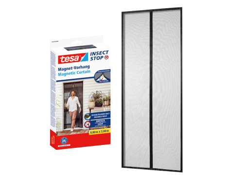 Plase de țânțari - Perdea magnetică anti insecte, antracit, 0.8m x 2m - Tesa 55374