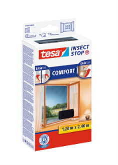Plase de țânțari / Garnituri de etanșeizare - Plasă anti insecte, negru, 1.2m x 2.4m - Tesa 55918