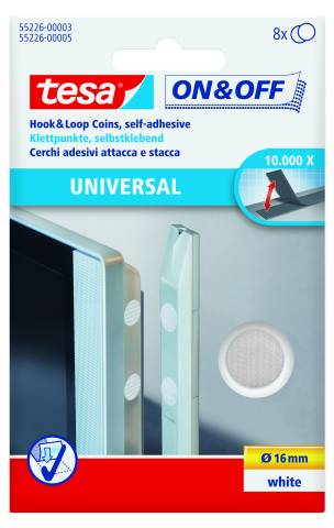 Hobby - Preformă bandă cu "arici" Stick On, alb, 8 buc -  Tesa 55226