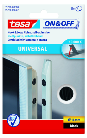 Hobby - Preformă bandă cu "arici" Stick On, negru, 8 buc - Tesa 55226