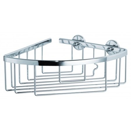 Accesorii de baie - Etajeră autoadezivă de colț pentru baie Aluxx cu 1 raft aluminiu cromat - Tesa 40200
