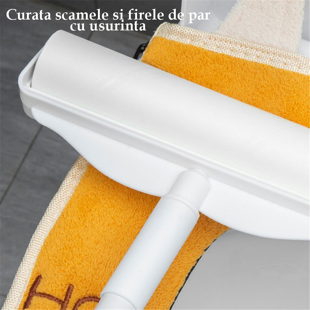Husa Colac WC Confortabila, Moale si Pufos, Bumbac Rezistent, Fermoar Practic, Termoizolanta, Crem/Alb, 44x38 cm [3]