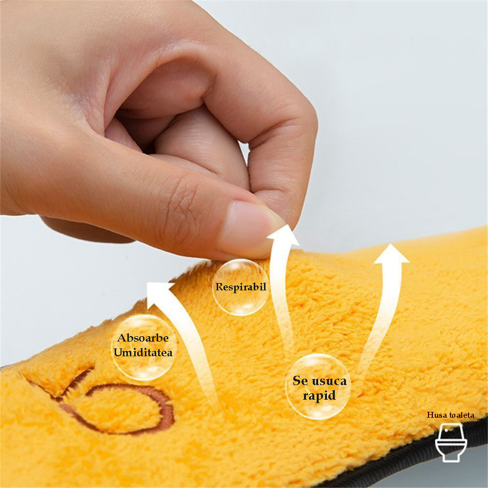 Husa Colac WC Confortabila, Moale si Pufos, Bumbac Rezistent, Fermoar Practic, Termoizolanta, Crem/Alb, 44x38 cm [2]