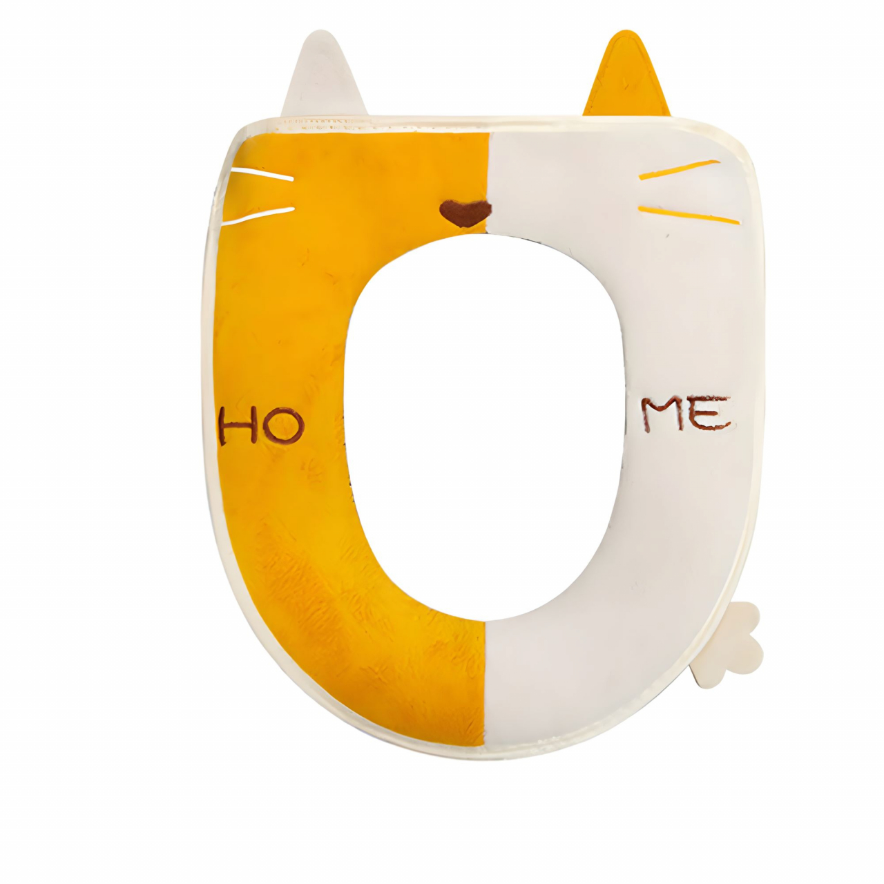 Husa Colac WC Confortabila, Moale si Pufos, Bumbac Rezistent, Fermoar Practic, Termoizolanta, Crem/Alb, 44x38 cm [1]