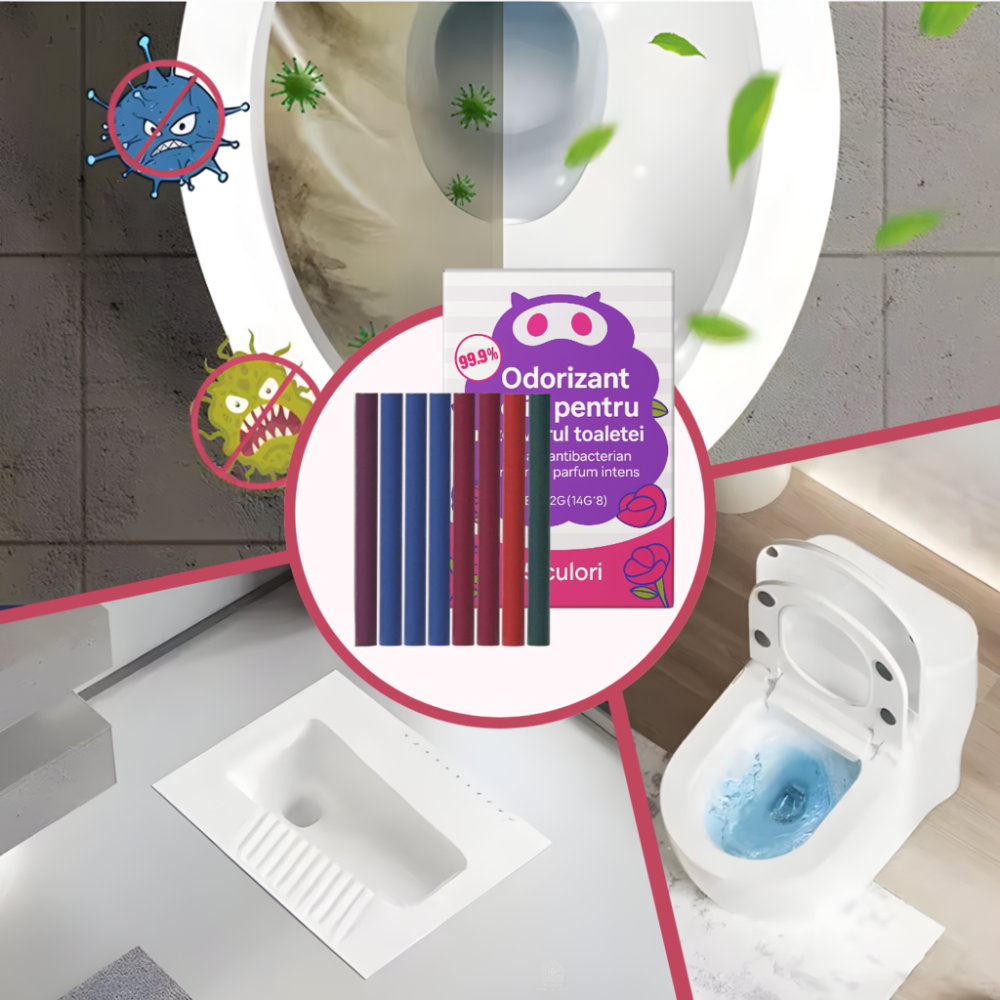 Odorizant Toaleta, WC. solid pentru rezervorul toaletei, antibacterian, curata si odorizare, indeparteaza mirosurile neplacute, parfum de lunga durata, nu lasa pete sau reziduuri, usor de utilizat, am [9]