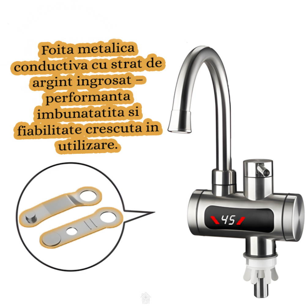 Robinet Electric Instant 3300W cu Afisaj LED si Para de Dus [11]